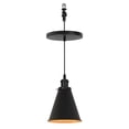thumbnail image 1 of KAYYELAMP E26 Base Instant  Light Black Outer Gold Inner Cone Shade Adjustable Height Screw-in Pendants for Kitchen Island 4"-6" Recessed Light Conversion Kit, - 1 Pack, 1 of 7