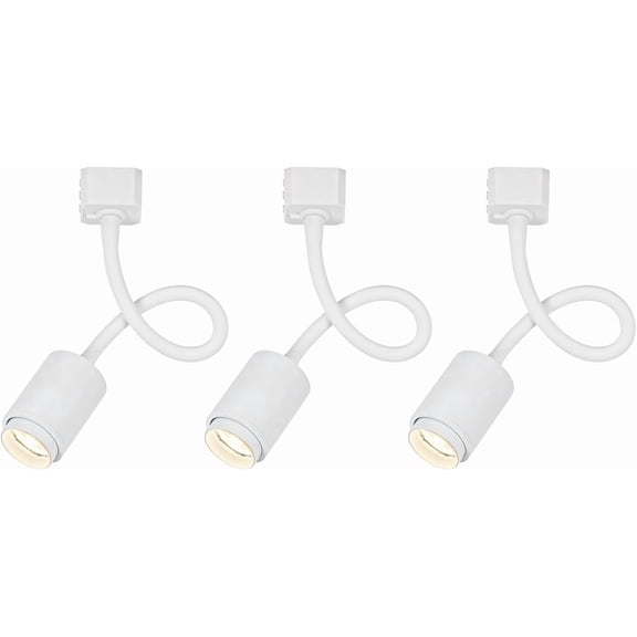 KAYYELAMP Flexible Hose Mini Black Aluminium Spotlight H-Type Track Mounted 5W Neutral Light COB Focusing Adjusted Background Track Lighting for Gallery Cabinet Loft(No Track)