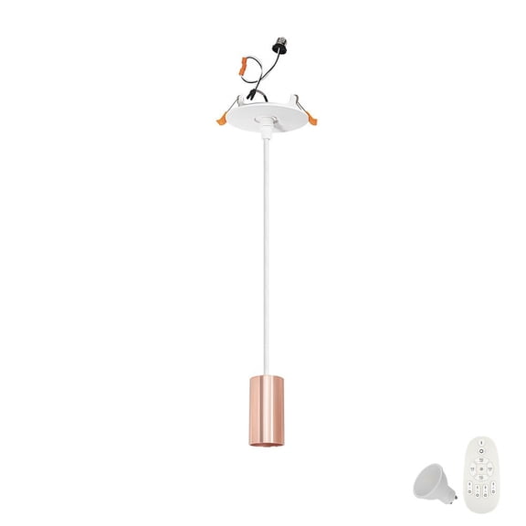 KAYYELAMP GU10 Dimmable Spot Light Rose Gold Metal Recessed Light Conversion Kit for E26 Recessed Mount Cans Pendant Modern Design Upgrade for Kitchen Home Office