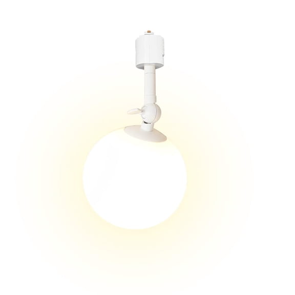 KAYYELAMP H System Tracking Light Nordic Style Round White Glass Shade White Metal G9 Base Rotated Adjusted Angle Light Fixture For Dining Room Kitchen Restaurant Home(No Bulb No Track)