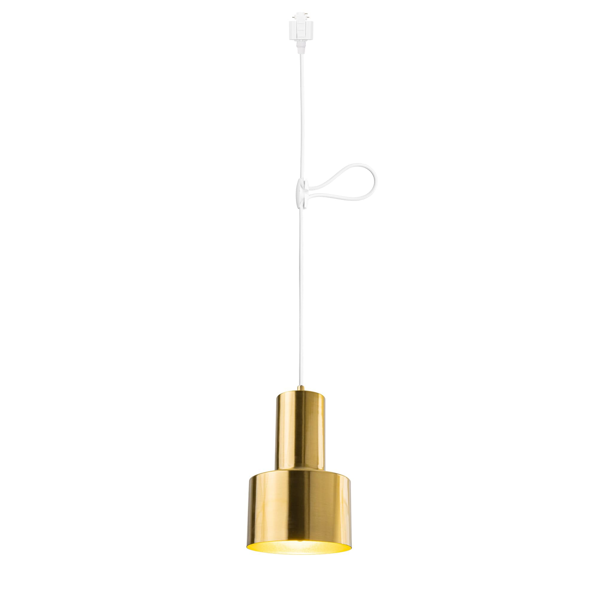 KAYYELAMP H-Type Gold Bronze Track Lighting E26 Base Cord Adjustable Vintage Design 3.9 Feet for Kitchen Restaurant(No Bulb, Track)