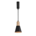 thumbnail image 1 of KAYYELAMP H-Type Track Lamp Black Mini Metal Shade Wooden Base Adjusted Cord Track Mount Pendant Light for Kitchen Dining Table Loft(No Bulb, Track), 1 of 7