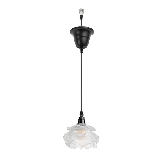 KAYYELAMP Hanging Light E26 Connection Flowers Shade Glass E12 Base 3.2Ft Cord Modern Pendant Light Replacement Downlight for Kitchen Island Loft(No Bulb)