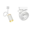 thumbnail image 1 of KAYYELAMP J System Track Mount White Ceiling Mini Fan x1, Dimmable Flexible Hose Spot Lamp x1, Adjustable Angle, Light Beam Modern for Kitchen Home Plant Shelf, 1 of 7