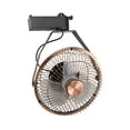 thumbnail image 1 of KAYYELAMP  J-Type Track Ceiling Fan Easy To Install Adjustable Angle Metal Fan Vintage Design For Home Office Cooling Plants Shelf, 1 of 7
