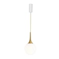 thumbnail image 1 of KAYYELAMP J-Type Track Lamp Dia 5.9" White Ball Glass Shade 3.2 Ft Adjusted Cord Modern Pendant Light for Home Kitchen Farmhouse 1-Pack(No Bulb, Track), 1 of 7