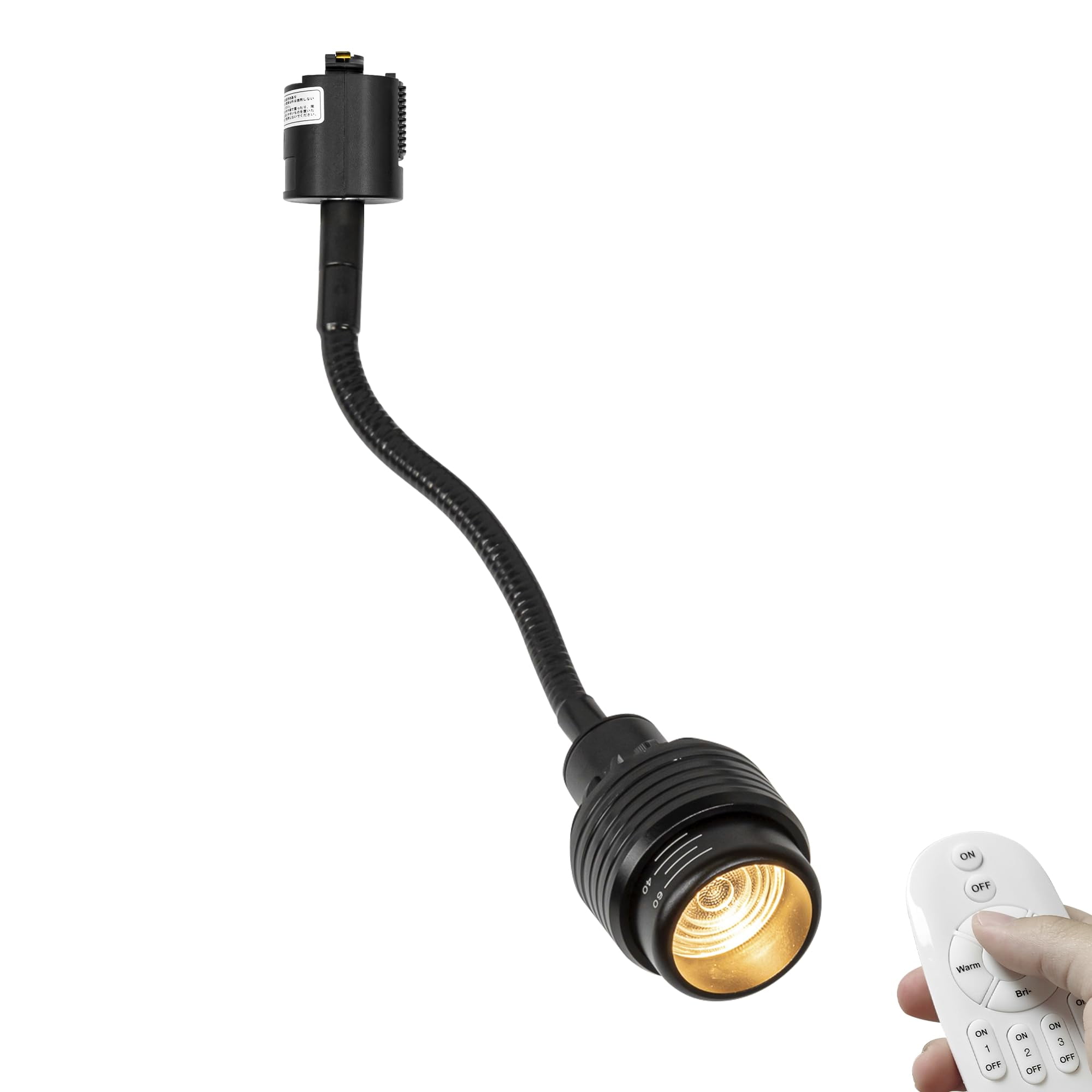 KAYYELAMP Juno System Adjustable Angle Flexible Track Lighting 7W Dimmable Remote Spot Light Vintage Design Focus Lighting for Wall Painting Gallery Loft