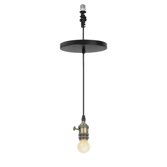 KAYYELAMP Mini Hanging Light Bronze Base with Switch E26 Connection Vintage Design Pendant Lamp Replacement Downlight for Kitchen Dining Table Loft(No Bulb)