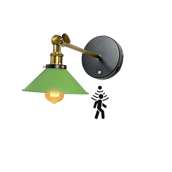 KAYYELAMP PIR Motion Sensor Wireless Rechargeable Battery Wall Sconce Metal Wall Lamp Vintage Design for Hallway Balcony Entrance Bedsides Porch