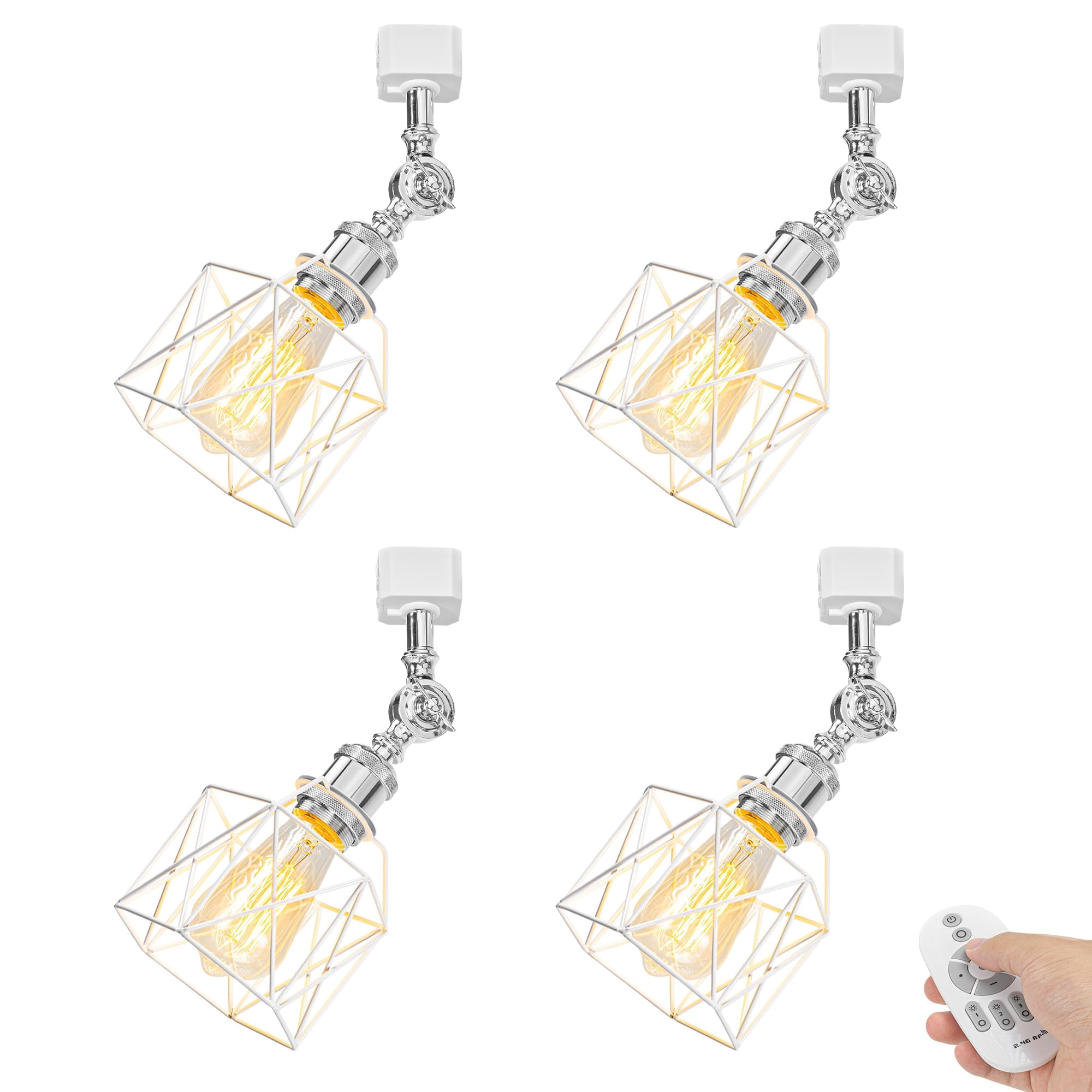 KAYYELAMP Pack Of 4 Compatible J-Type Tracking Light Head Chrome Modern ...
