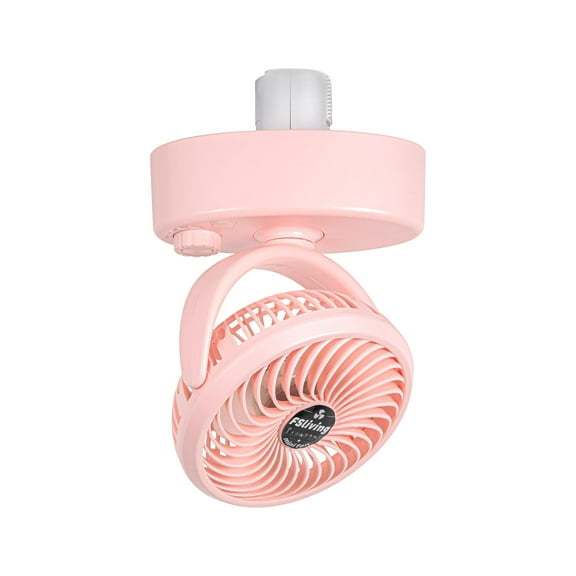KAYYELAMP Pink Track Ceiling Adjustable Wind Speed Mini Fan H-Type Track Mount Easy To Install Adjustable Angle Simple Design For Home Kitchen