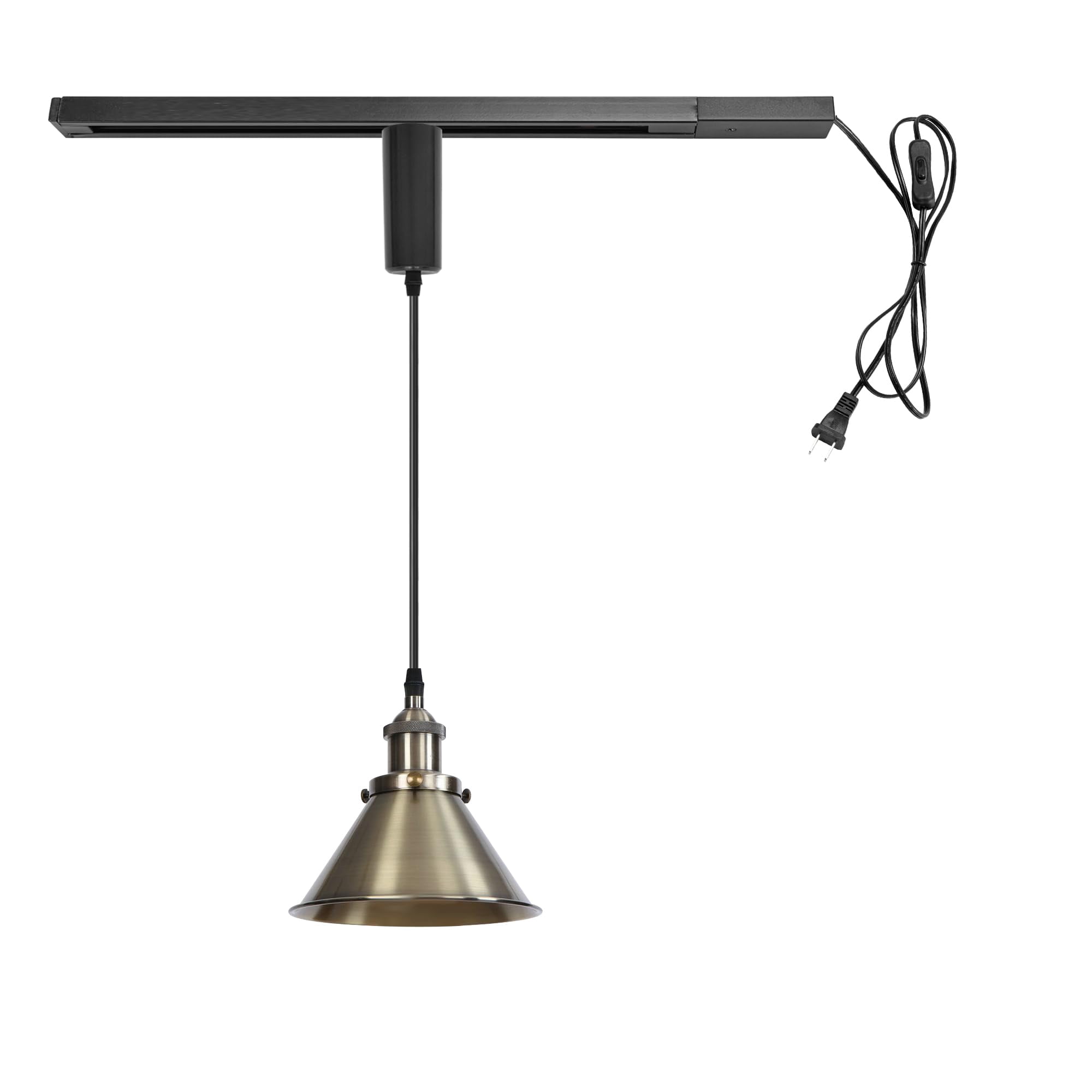 KAYYELAMP Plug in Cable Track Rail with Adjustable Cord Bronze Track ...