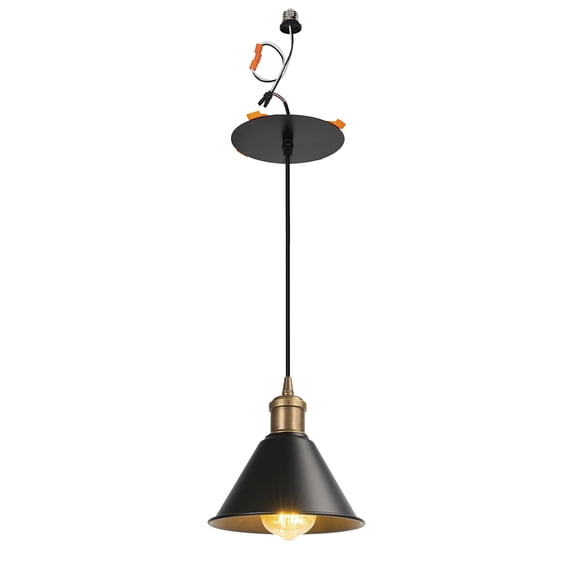 KAYYELAMP Recessed Light Conversion Kit For E26 Recessed Mount Cans Pendant Vintage Industrial Style Ideal For Home Entrance Stairs 1Pcs