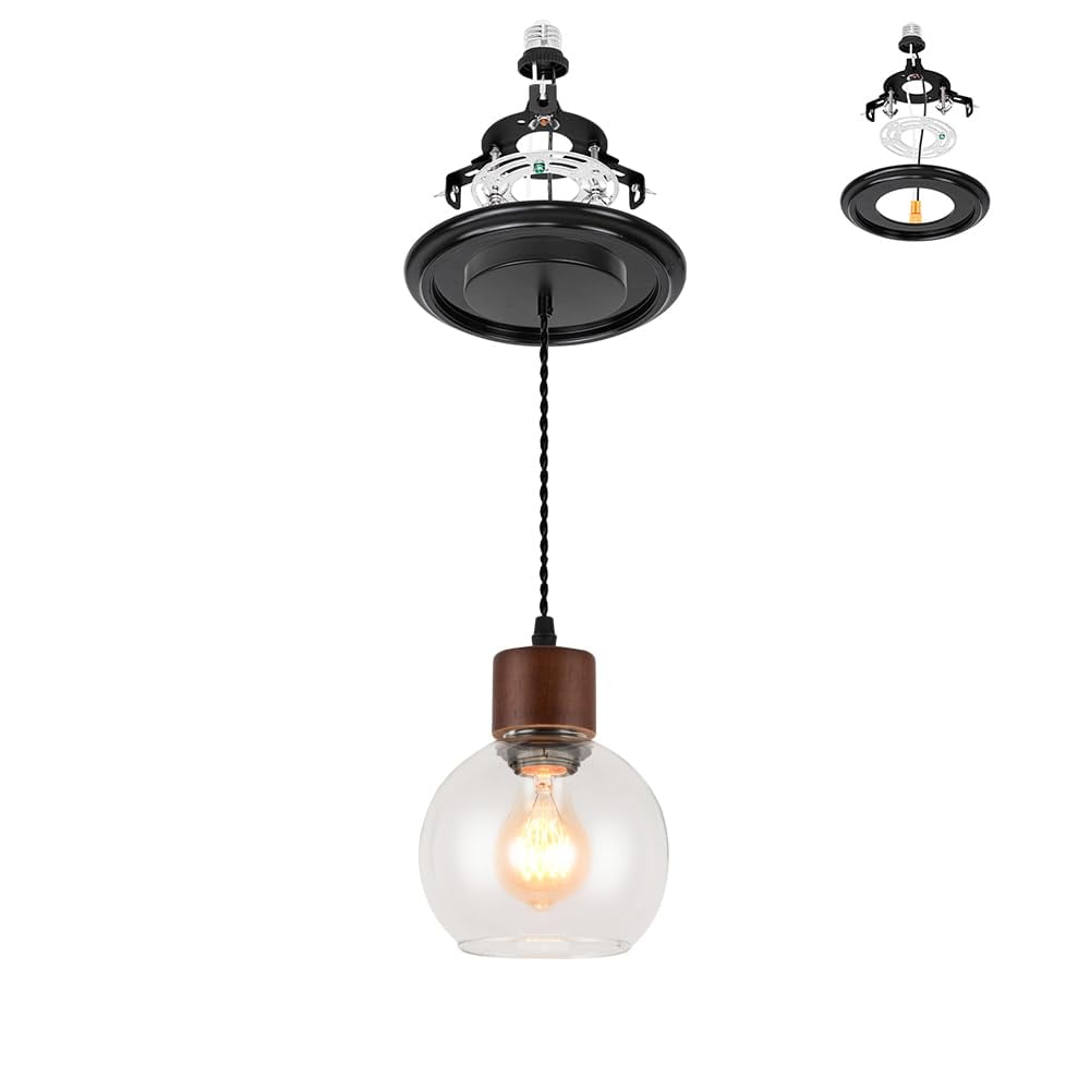 Instant Pendant Light Conversion Kit THE CAN CONVERTER - R4, Recessed Can Light  Conversion Kit For Hanging, image size:1000x1000