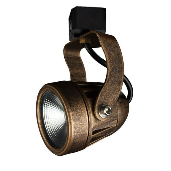 KAYYELAMP Retro Design Adjustable Angle J-Type Track Head Spot Lighting 3W Warm Light Antique Copper for Gallery Mirror Front(No Track)