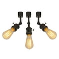 thumbnail image 1 of KAYYELAMP Set of Three Adjusted Angle Rotated Degree J-Type Track Lamp Black E26 Base with Switch Vintage Design for Gallery Loft Kitchen Farmhouse(No Bulb, Track), 1 of 7