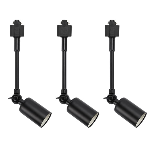 KAYYELAMP Set of Three Black Adjustable Angle H-Type Track Light 14.5 Inches Height Vintage Simple Design for Home Kitchen Counter Table Plants Shelf(No Bulb, Track)