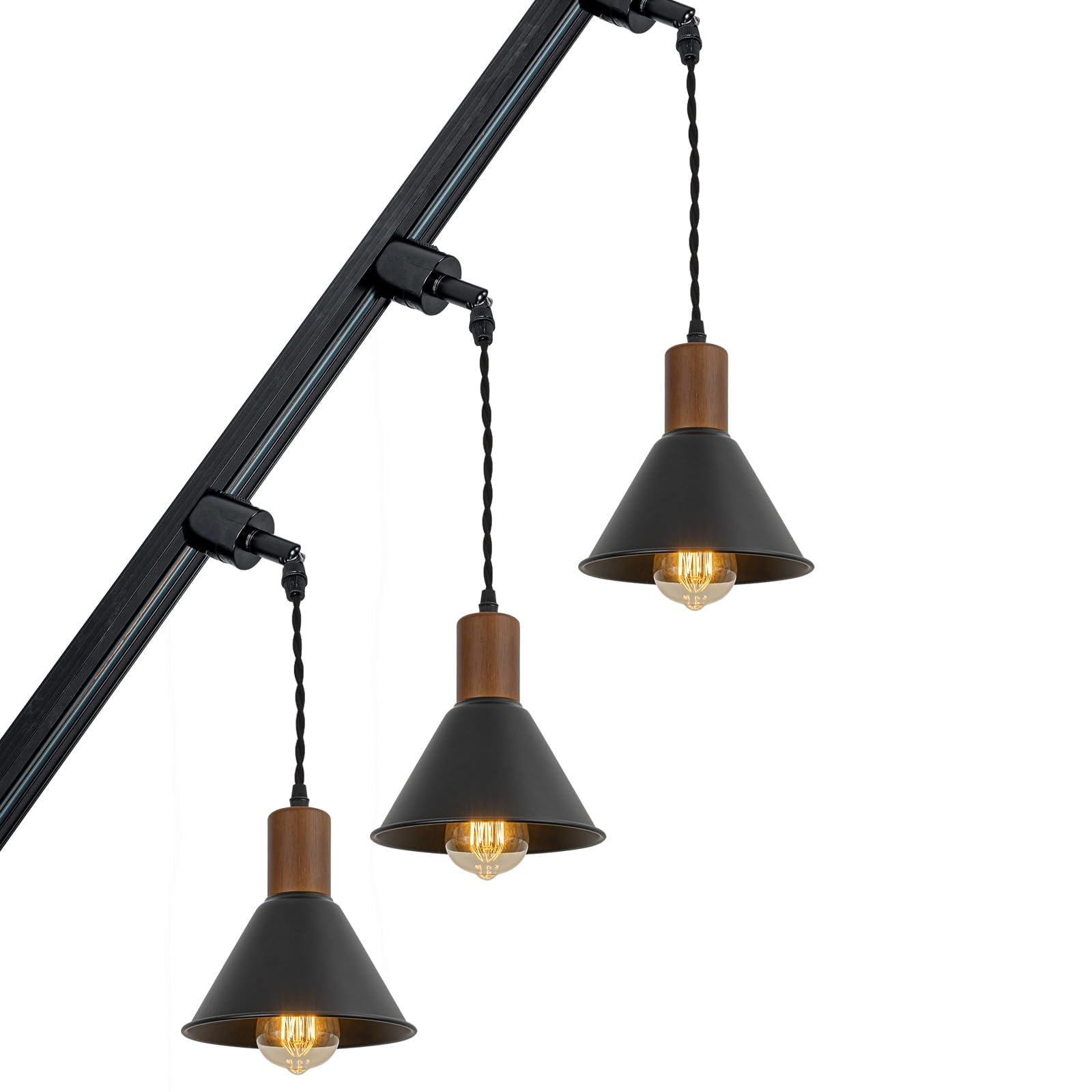 KAYYELAMP Set Three Vintage Design Track Lighting Fixture for Inclined