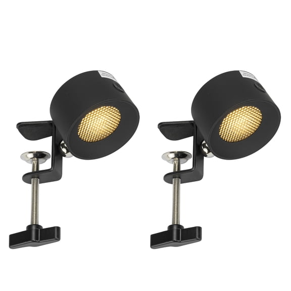 KAYYELAMP Set of Two Touch Switch On/Off Clip Light Rechargeable Spotlight Dimmable Adjusted Angle Magnetic 360 Rotated Wall Light for Rental House Home Counter Billboard