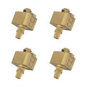KAYYELAMP Set of Four Gold H-Type Track Adapter Track Accessories Track Rail Components Parts Lighting DIY Tracking Connectors