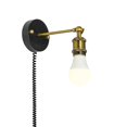thumbnail image 1 of KAYYELAMP Spiral Retractable Plug in Cord Wall Sconce Vintage Minimalist Wall Sconce 1-Light for Bedside Doorway Bathroom(No bulb), 1 of 4