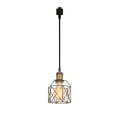 thumbnail image 1 of KAYYELAMP Total Length 24 Inches J-Type Track Light Vintage Design E26 Base with Switch Cylinder Shade Drop Light for Kitchen Sink Loft Stairways Loft(No Bulb, Track), 1 of 7