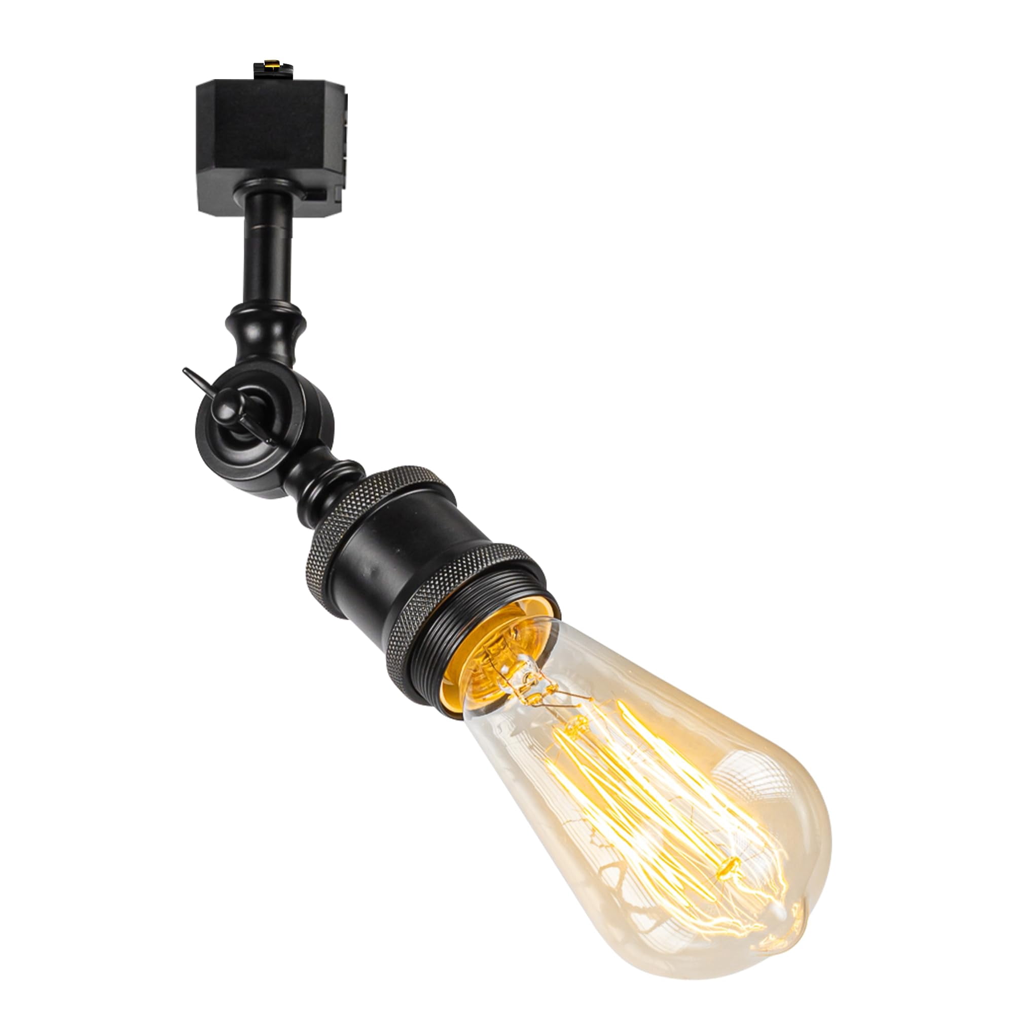 KAYYELAMP Vintage Black H-Type Track Lighting E26 Base Adjustable Angle Direction For Home Office 1 Pcs