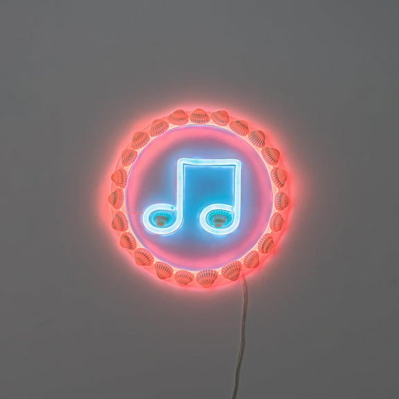 KAYYELAMP Wall Ambient Lighting Music Symbol Pattern with Shell Elements USB Cable Connection Modern Design for TV Background Bedroom Hook Type Easy to Install