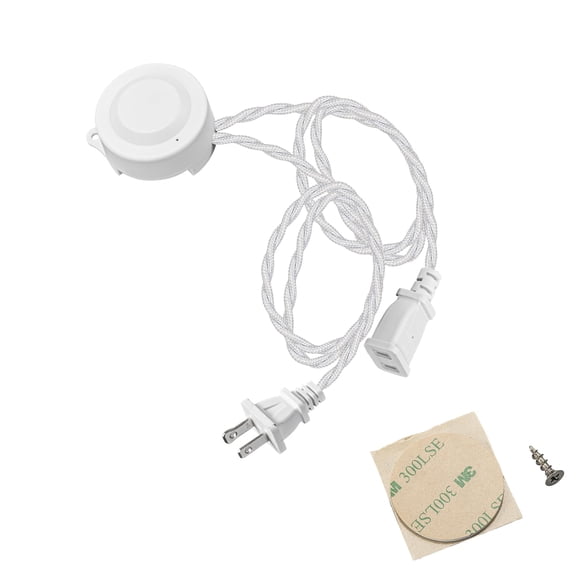 KAYYELAMP White Motion Sensor Parts Extension White Twisted Cord Light Sensor Sensitivity Time Adjustable Plug in Socket Type Auto Detect Switch Lights Timer Switch 1Pcs