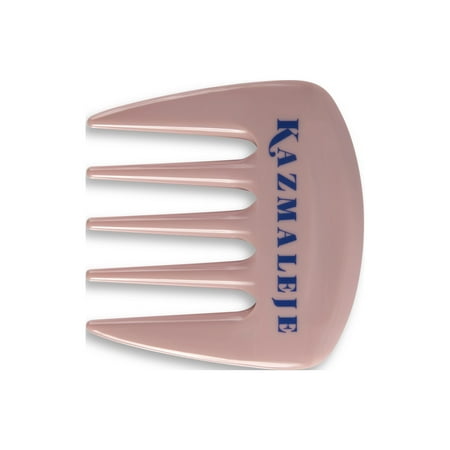 KAZMALEJE Kurls Plus Wide Tooth Pick Hair Comb, Rose