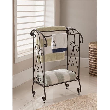 KB 29 x 18 x 13 in. Towel Rack - Coffee Brown