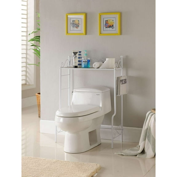 KB BM1126-W 36 x 26 x 12 in. Etagere-Bathroom Rack, White & Marble top