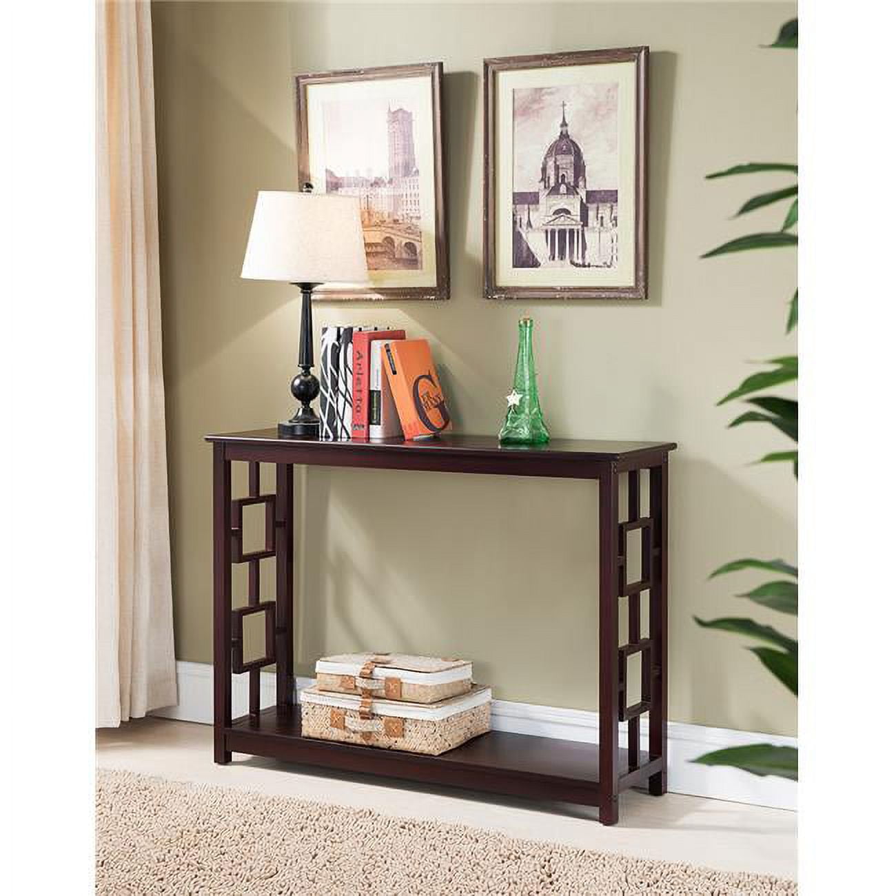KB C1270 30 x 42 x 12 in. Console Table Dark Cherry Walmart