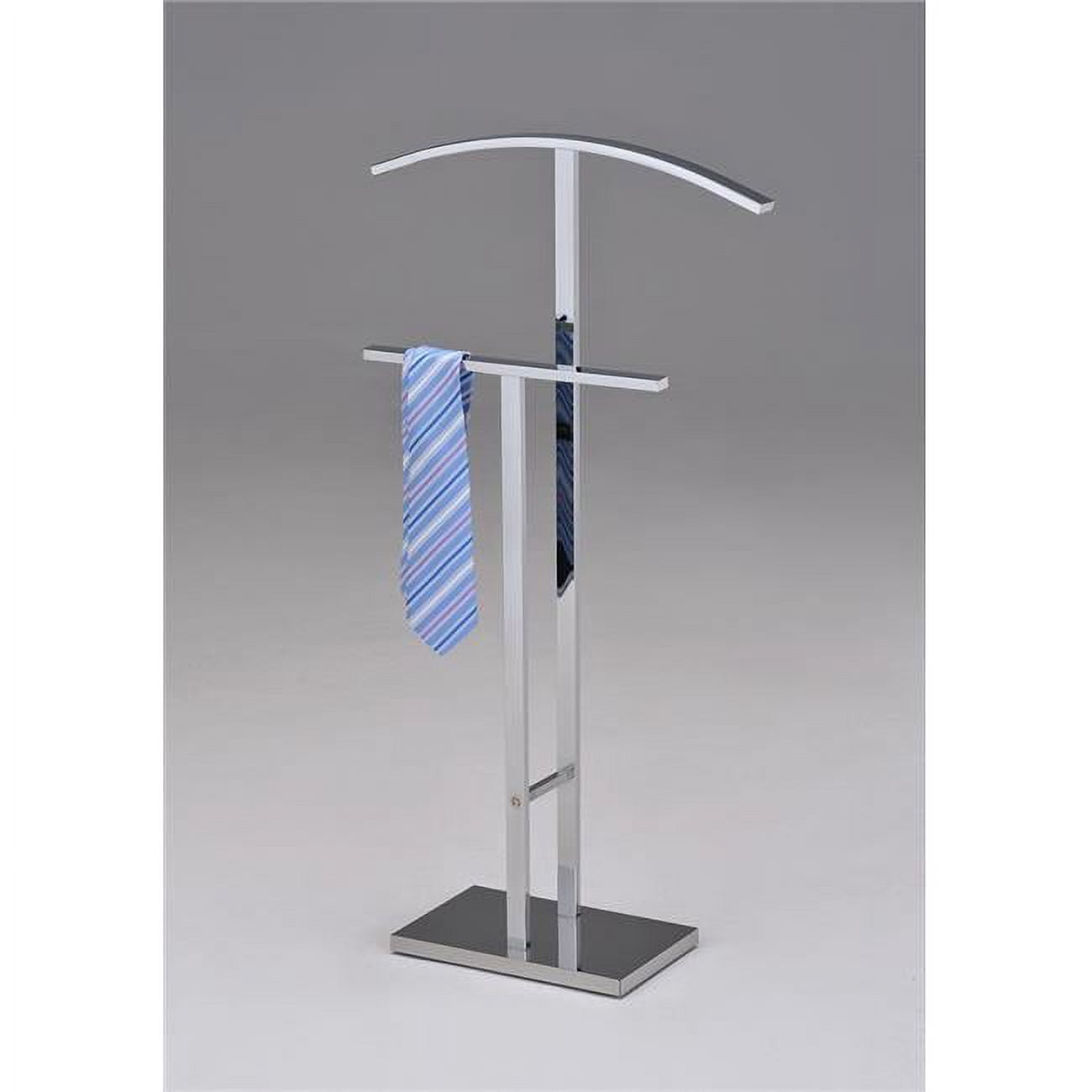 Chrome Finish Metal Suit Valet Stand with Hangers