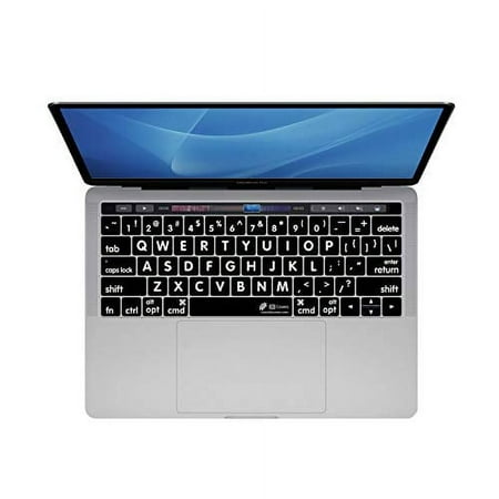 KB Covers - Large Type Keyboard Cover for Apple™ MacBook™ Pro 13" and 15" with Touch Bar - Black