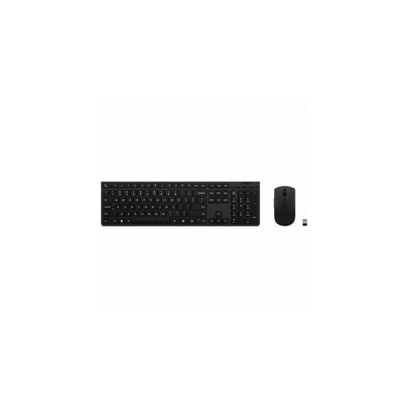Lenovo Professional Wireless Rechargeable Combo Keyboard and Mouse -US English - USB Type A Scissors Wireless Bluetooth/RF 2.40 GHz Keyboard - English (US) - Gray - USB Type A Wireless Bluetooth/RF M