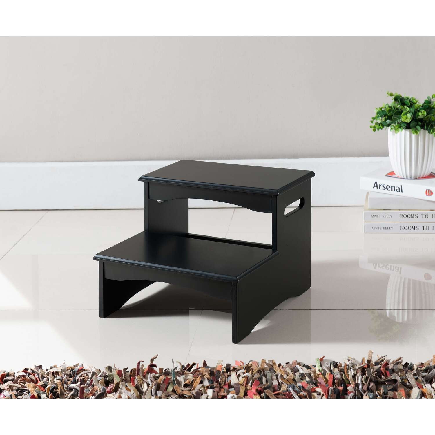 KB R1125 Wood 2-Step Stool, 12 x 15 x 15 in., Durable & Practical ...