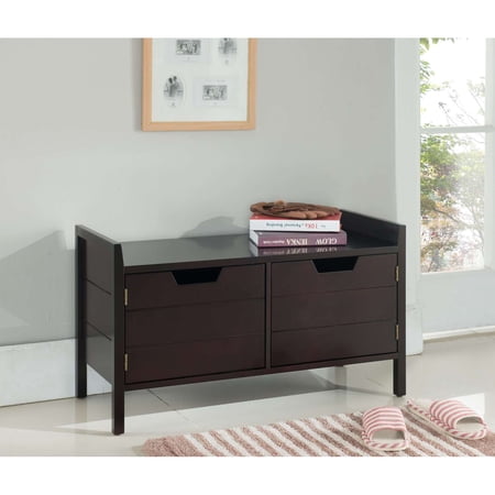 KB SB-0635 18 x 32 x 14 in. Shoe Bench - Espresso