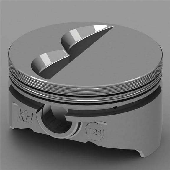 KB122.040 Hypereutectic Flat Top Piston Set, 4.040 in. Bore Size for Small Block Chevy - Minus 7cc