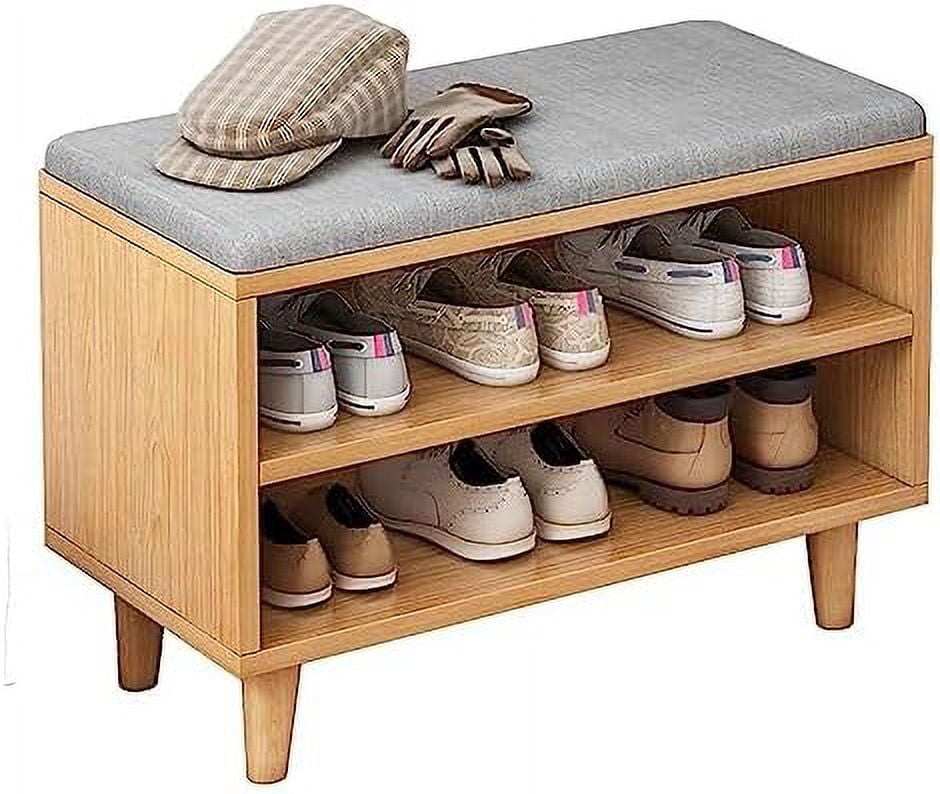 KBANZIBIU Narrow Shoe Bench Shoe Cabinet with Seat 42cm 60cm Small