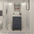 thumbnail image 1 of KBC Abbey 24" Solid Wood Bathroom Vanity w/ Carrara Stone in Marine Gray, 1 of 7