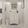 thumbnail image 1 of KBC Abbey 30" Solid Wood Bathroom Vanity w/ Quartz Stone in White, 1 of 8