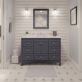 thumbnail image 1 of KBC Abbey 48" Solid Wood Bathroom Vanity w/ Carrara Stone in Marine Gray, 1 of 7