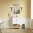 thumbnail image 1 of KBC Beverly 24" Solid Wood Bathroom Vanity w/ Carrara Stone in White, 1 of 7