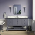 thumbnail image 1 of KBC Beverly 60" Wood Single Bathroom Vanity w/ Carrara Stone in Marine Gray, 1 of 7