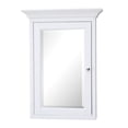 thumbnail image 1 of KBC Newport Solid Wood and Glass Wall Mounted Medicine Cabinet in White, 1 of 3