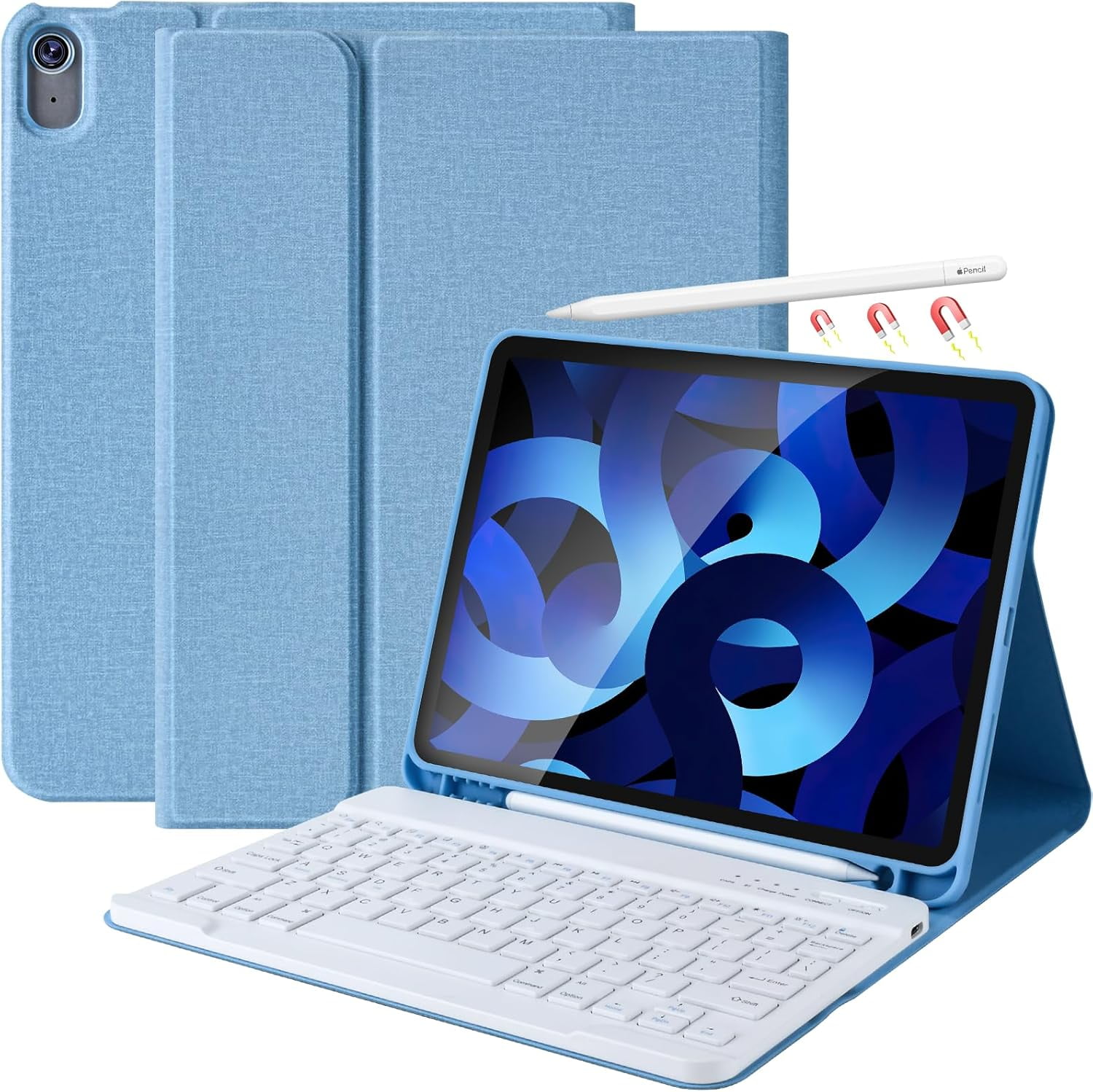KBCASE for iPad Air 5th/4th Generation Case with Keyboard, Keyboard