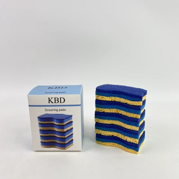 KBD Scouring pads,Zero Scratch Scrub Sponge, Kitchen Sponges for Cleaning Around the Home, Bathroom & More, Effective + Gentle Dish Scrubber, Best for Nonstick Pots and Pans, Safe on Most Surfaces