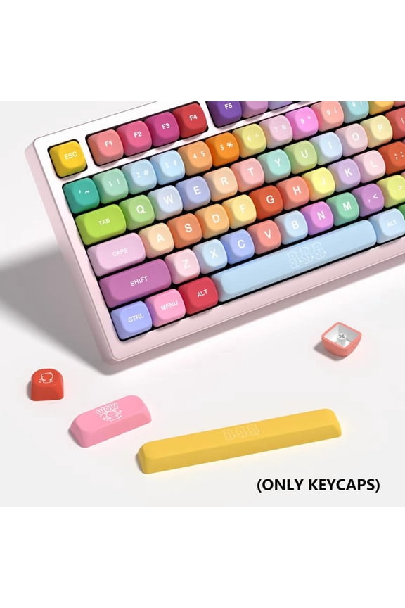 KBDiy Gummy Bears KOA Profile Keycaps Set(ONLY KEYCAPS) 139 Keys Cute Art Kawaii Keycaps for Cherry Gateron MX Switches Mechanical Keyboards
