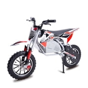 SYX MOTO KBE 500W Electric Dirt Bike for Kids - 36V Mini Pit Bike, Beginner-Friendly, Red/Grey